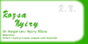 rozsa nyiry business card